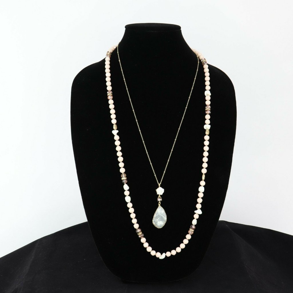 Lonna Lilly Gold-Tone Bead Stone Necklace 40$